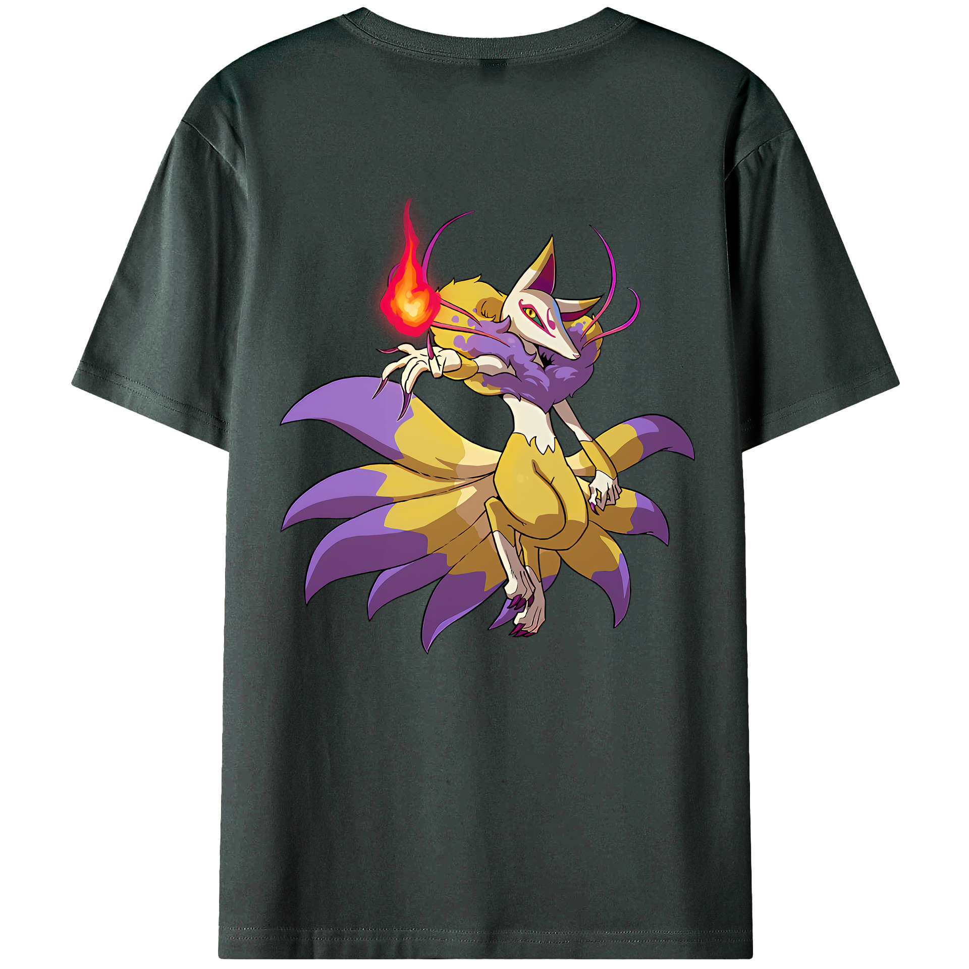 （画像用） 妖怪ウォッチ Yo-kai Watch 綿100％ メンズ半袖Tシャツ（バックプリント） 通気性